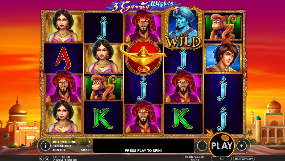 3 Genie Wishes Slot play online