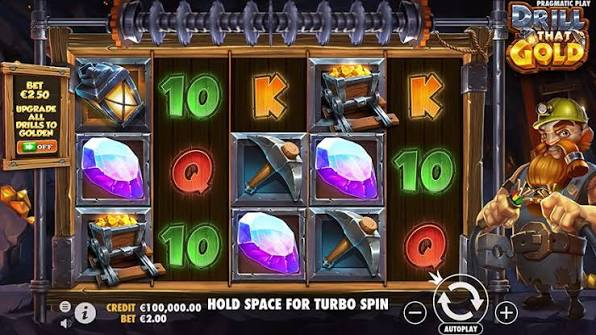Drill that Gold Slot spins