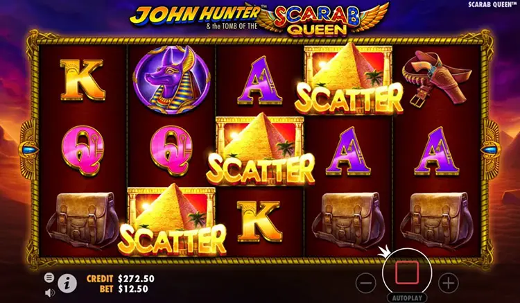 John Hunter and the Tomb of the Scarab Queen Slot scatter symbols