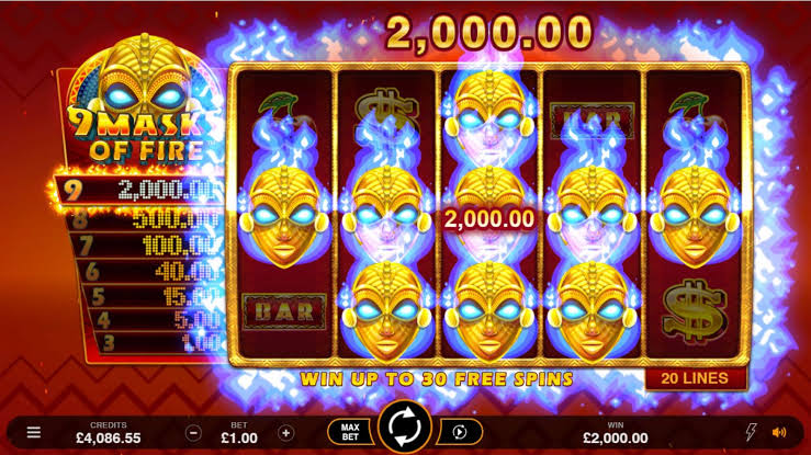 9 Masks of Fire Slot play free demo mode