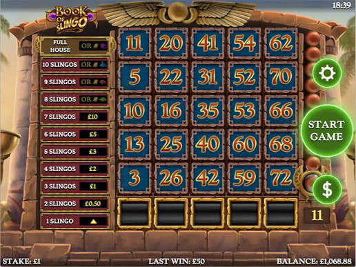 Book of Slingo Slot symbols