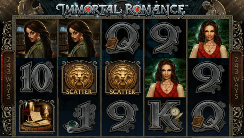 Immortal Romance Online Slot symbols