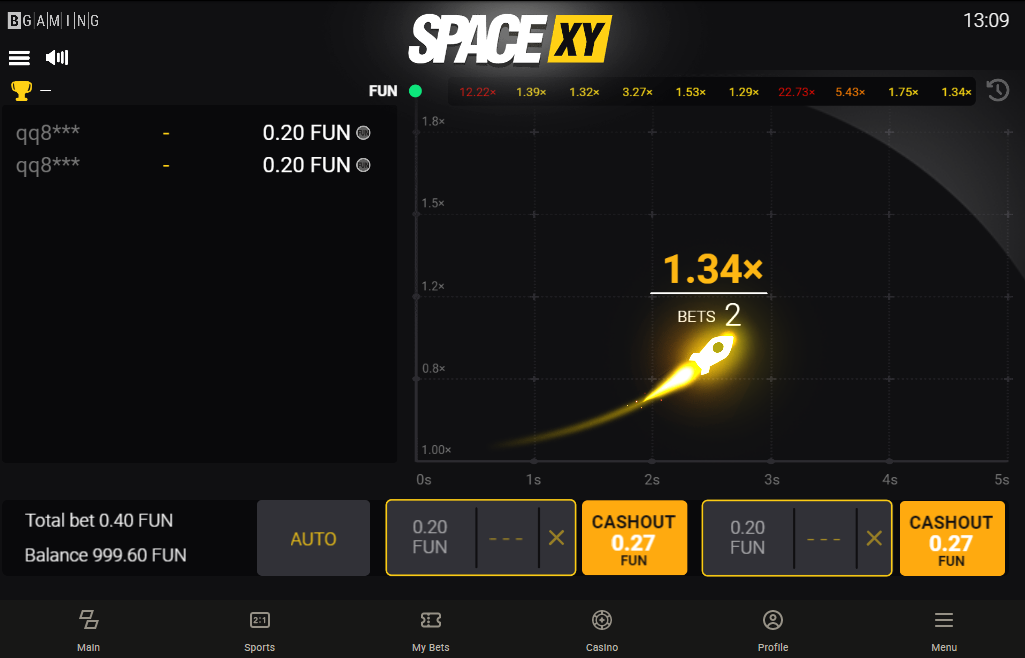 Space XY Slot by BGaming