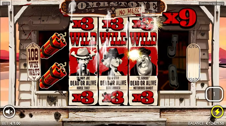 Tombstone: No Mercy Online Slot wild symbols